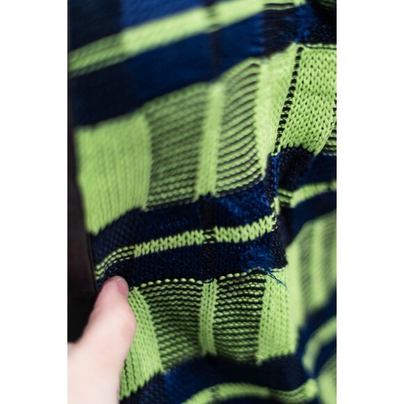 Rondina New York Zip Up Sweater with Faux Leather Accents, Size Large - Picture 3 of 4